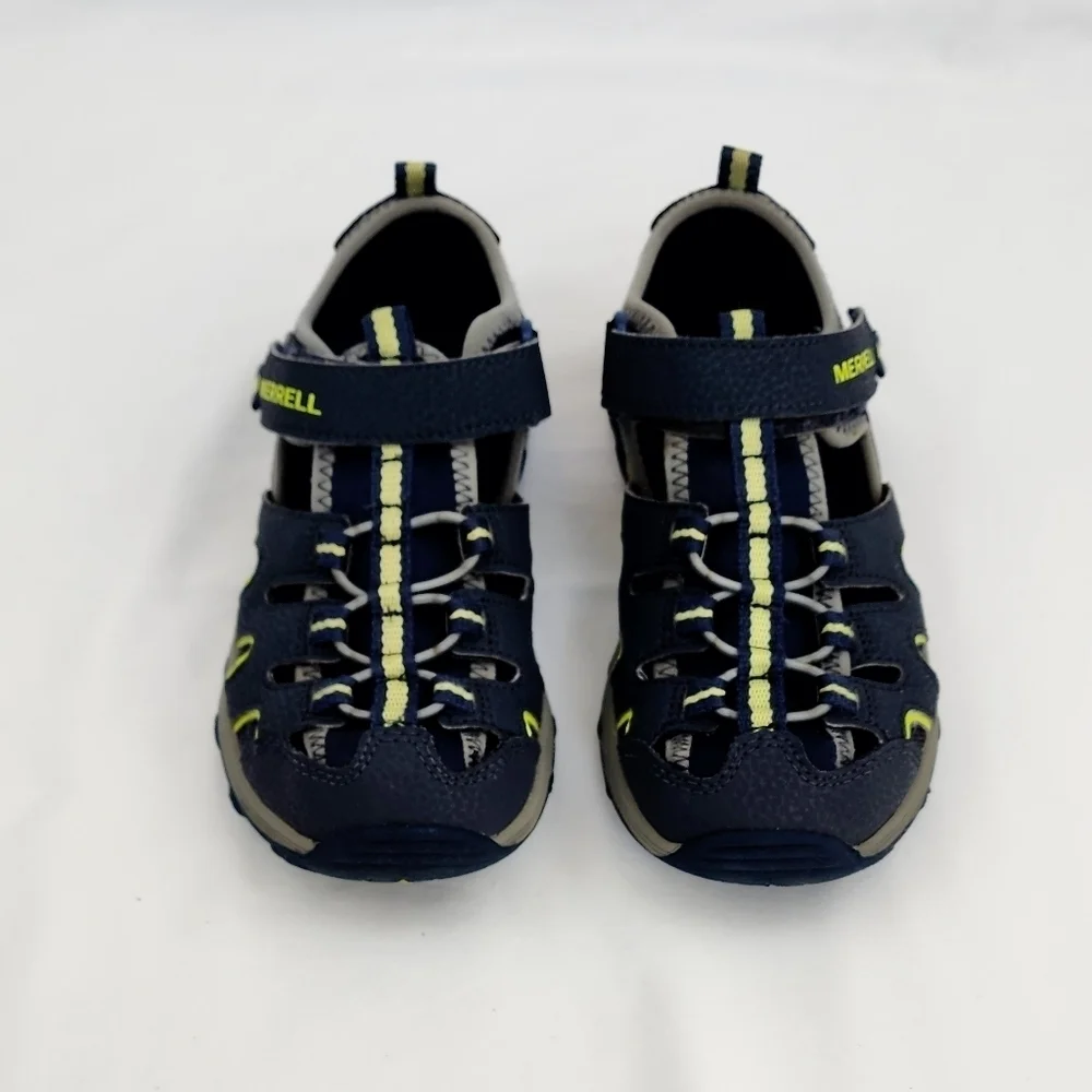 Merrell Hydro H20 Hiker Leather Blue and Lime Sandals